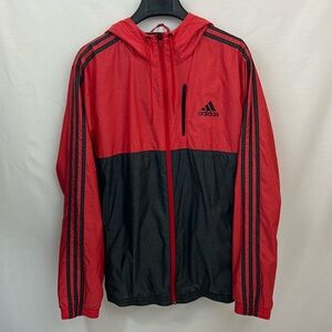 Adidas Full Zip Hooded Athletic Windbreaker